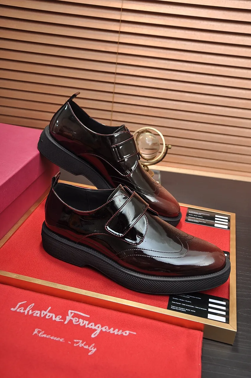 Men's shoes 💰720💶 [Ferragamo/Ferragamo] The latest model in the counter. Original imported open-sided high-quality cowhide hand-woven + imported 🐂 cowhide + original luxury metal buckle + original combination outsole. Comparison without pressure 38--45 (45 custom-made)